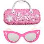 Barbie - Gafas de sol para niña con diseño de ojo de gato y estuche rígido, rosa