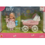Muñeca Barbie Kelly Tiny Steps, carro de tracción y camina