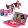 Barbie - Mochila Cosmética Maquillaje Bolsa de regalo Set Townley Girl incluye brillo de labios, esmalte de uñas y accesorios para el cabello para niños, adolescentes y niñas pequeñas