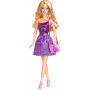 Muñeca Barbie Glitz, vestido morado