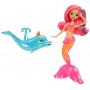 Muñeca Sirena con Delfin Barbie Pearl Princess