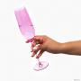 Dragon Glassware x Copas de champán Barbie, copa de cristal rosa y magenta, copas de mimosa y cóctel, capacidad de 8 oz, juego de 2