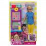 Muñeca Barbie Maestra con juego de piza volteadora