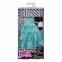 Modas Barbie Conjunto Completo de vestido con volantes y lunares en color menta