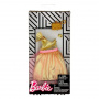 Barbie Fashions Look completo Vestido dorado de 1 hombro con conjunto de tul rosa