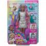 Muñeca Barbie cabello fantasía con aspecto de sirena y unicornio
