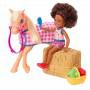 Muñeca Chelsea Barbie Granja Huerto Dulce, Pony y 7 accesorios
