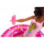 Muñeca Barbie con Flotador de Piscina en Forma de Donut Bañador Rosado, AA