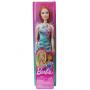 Muñeca Barbie Vestidos de flores - azul y pelirroja