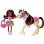Barbie Club Chelsea Doll and Horse, 6-inch Brunette, Wearing Fashion and Accessories