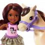 Barbie Club Chelsea Doll and Horse, 6-inch Brunette, Wearing Fashion and Accessories