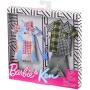 Barbie Pack de moda para muñecas Barbie y Ken estampado de cuadros