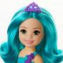 Muñeca Chelsea Sirena Barbie Dreamtopia, 6.5-inch con cola y pelo verde azulado