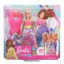 Juego de regalo para muñeca Barbie  Dreamtopia Dress Up, 30 cm, rubia con 3 modas