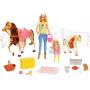 Muñecas Barbie Hugs n Horses con Caballos y Accesorios