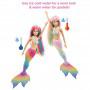 ​Muñeca sirena mágica Barbie Dreamtopia Rainbow con cabello arcoíris y función de cambio de color activado por agua