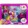 Playset con muñeca Barbie Dreamtopia, unicornio mascota y función de orinal que cambia de color