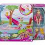 Barbie y Chelsea El Cumpleaños Perdido Splashtastic Sopresa en la Piscina Playset con muñeca Chelsea  (6 pulgadas), 3 animales bebés, tobogán, tirolina y accesorios