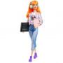 Muñeca Barbie Music Producer (30 cm), pelo anaranjado colorido, ropa y accesorios de moda