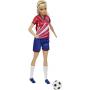 Barbie Tú puedes ser lo que quieras... Futbolista con Camiseta roja y balón