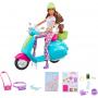 Muñeca, moto y accesorios Barbie Holiday Fun