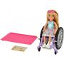 Muñeca Chelsea Barbie en silla de ruedas