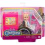 Muñeca Chelsea Barbie en silla de ruedas