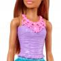 Muñeca Barbie Dreamtopia Royal, morena con falda azul, zapatos y accesorio para el cabello