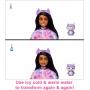 Muñeca Barbie Cutie Reveal - Muñeca con disfraz de búho con mascota, cambio de color, brillo de copo de nieve