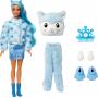 Muñeca Barbie Cutie Reveal Husky - Muñeca de peluche con mascota, cambio de color, copo de nieve brillante