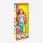 Muñeca Barbie Looks #17, Morena, vestido a media pierna con un solo hombro en bloques de color