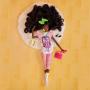 Muñeca Barbie, cabello negro rizado, fiesta de pijamas de los 80, Barbie Rewind