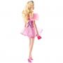 Muñeca Barbie, cabello rubio rizado, noche de graduación inspirada en los años 80, serie Barbie Rewind, reina de la graduación