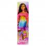 Muñeca Barbie grande, 28 pulgadas de alto, cabello rubio y vestido de arcoíris AA