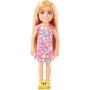 Muñeca Barbie Chelsea, muñeca pequeña con vestido floral removible con cabello rojo y ojos azules