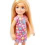 Muñeca Barbie Chelsea, muñeca pequeña con vestido floral removible con cabello rojo y ojos azules