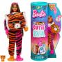 Muñeca Cutie Reveal con disfraz de tigre de peluche y 10 sorpresas que incluyen cambio de color, Serie Jungla