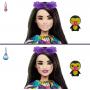 Muñeca Cutie Reveal con disfraz de Tucán de peluche y 10 sorpresas que incluyen cambio de color, Serie Jungla