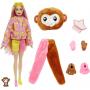 Muñeca Cutie Reveal con disfraz de mono de peluche y 10 sorpresas que incluyen cambio de color, Serie Jungla