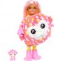 Muñeca Barbie Cutie Reveal Chelsea, muñeca con disfraz de mono de peluche y 7 sorpresas que incluyen cambio de color, serie Jungla