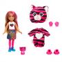 Muñeca Barbie Cutie Reveal Chelsea, muñeca con disfraz de tigre de peluche y 7 sorpresas que incluyen cambio de color, serie Jungla