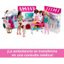 Barbie vehículo clínica de cuidados médicos con luces y sonidos