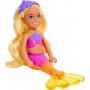 Muñeca Chelsea sirena Barbie con cabello rubio, juguetes de sirena