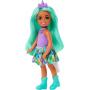 Muñeca Chelsea Barbie inspirada en unicornio con cabello verde, juguetes de unicornio