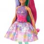 Muñeca Barbie con traje de cuento de hadas y mascota, el glifo, Barbie A Touch Of Magic