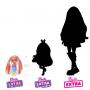 Muñeca Barbie Extra Mini Minis con cabello rosa y rubio, accesorios y soporte para muñeca, coleccionable de 3.25 pulgadas