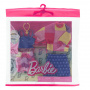 Conjunto de 2 prendas, accesorios y ropa para muñecas Barbie con estampados en rosa y azul (2 conjuntos)