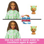 Cachorro de muñeca Barbie Cutie Reveal serie 6 con un disfraz de rana verde de felpa