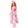 Muñeca Barbie A Touch of Magic royal con pelo rosa y rubio, falda con estampado de mariposas y accesorios