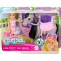 Juego de muñeca y caballo Barbie Chelsea, incluye accesorio para casco, muñeca que se dobla sobre las rodillas para “montar” en pony